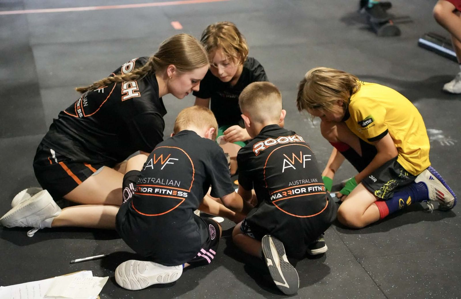 Kids doing a group activity at AWF Gosford
